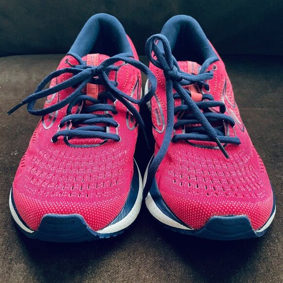 Brooks Glycerin 19 Womens 10.5 US 42.5 Shoes Red Navy Blue Running 8.5 UK - Picture 2 of 11
